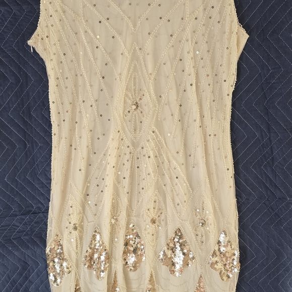 Woman's 1920's Gatsby Cocktail Sequin Dress - Picture 2 of 6